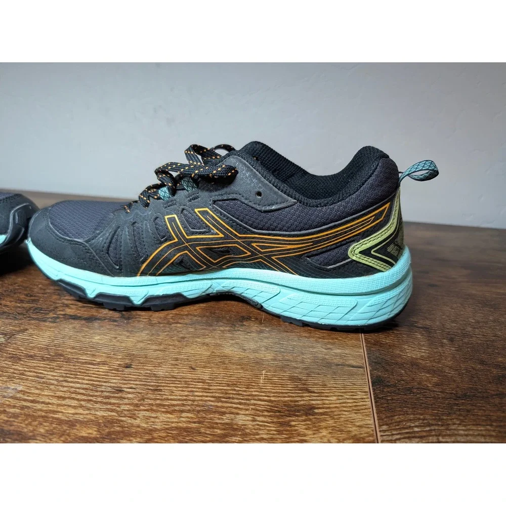 Asics Gel-Venture 7 Womens Trail Running Shoes Grey Orange Blue Size 8